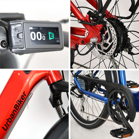 Image of Urbanbiker UB100, 48V, 15Ah, 250W, Bicicleta Eléctrica Trekking de Paseo