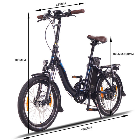 Image of Ncm París PLUS, 36V 19Ah, 250W, 684Wh, Bicicleta Eléctrica Urbana Plegable