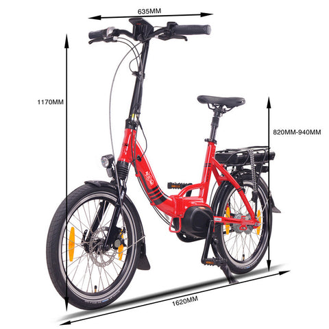 Image of Ncm Paris MAX N8C/N8R, Motor Central, 36V 16Ah, 250W, Bicicleta Eléctrica Urbana Plegable