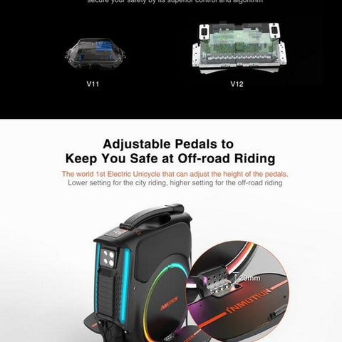 Image of InMotion V12 HS (High Speed) | ¡Nuevo! Inmotion V12 HT (High Torque), Monociclo