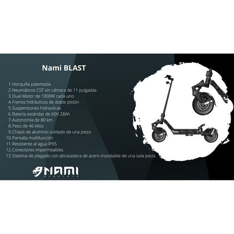 Image of Nami Blast 60V 28Ah | Blast Max 60V 40Ah, Patinete Eléctrico